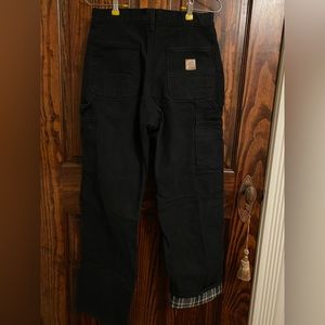 Used Men’s Carhartt loose fit washed duck flannel-lined utility work pant 30x30